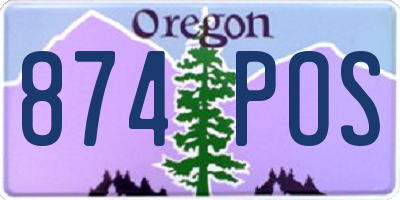 OR license plate 874POS