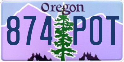 OR license plate 874POT