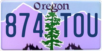 OR license plate 874TOU