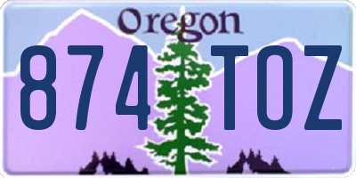 OR license plate 874TOZ
