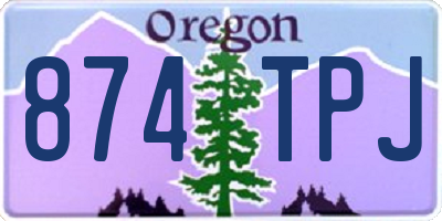 OR license plate 874TPJ