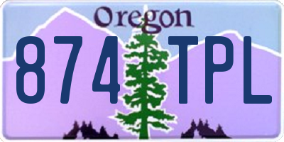 OR license plate 874TPL