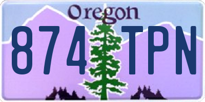OR license plate 874TPN