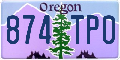 OR license plate 874TPO