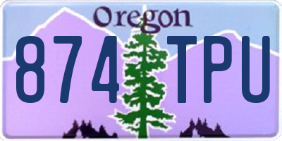 OR license plate 874TPU