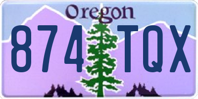OR license plate 874TQX