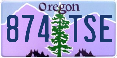OR license plate 874TSE