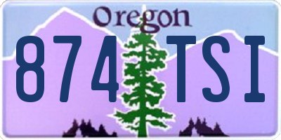 OR license plate 874TSI