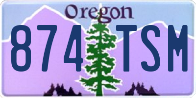OR license plate 874TSM