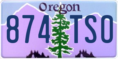 OR license plate 874TSO