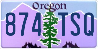 OR license plate 874TSQ