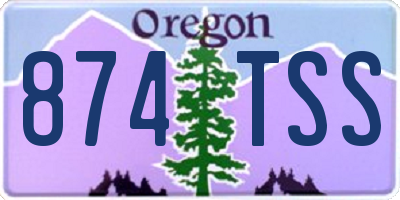 OR license plate 874TSS