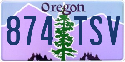 OR license plate 874TSV