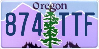 OR license plate 874TTF