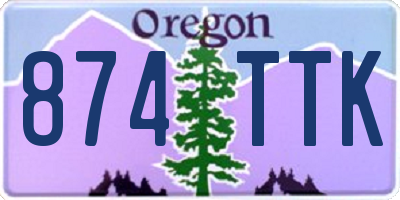 OR license plate 874TTK