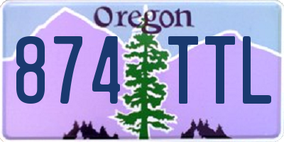 OR license plate 874TTL