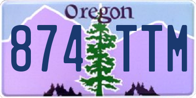OR license plate 874TTM