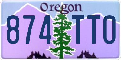 OR license plate 874TTO