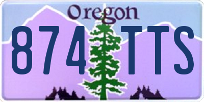 OR license plate 874TTS