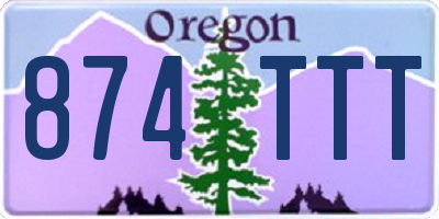OR license plate 874TTT