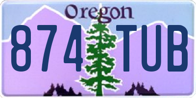OR license plate 874TUB