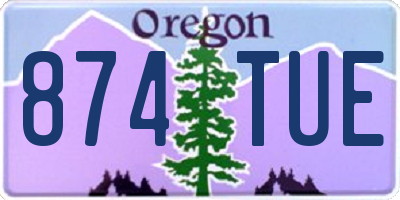 OR license plate 874TUE