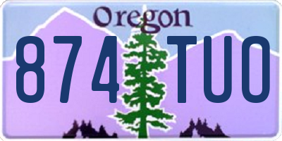 OR license plate 874TUO