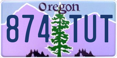 OR license plate 874TUT
