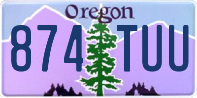 OR license plate 874TUU