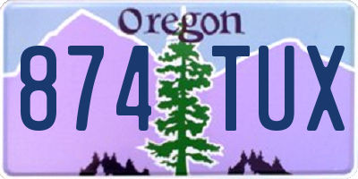 OR license plate 874TUX