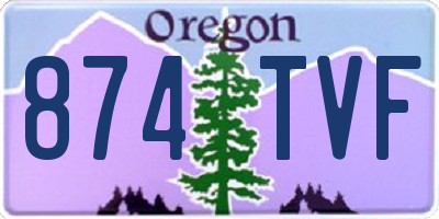 OR license plate 874TVF