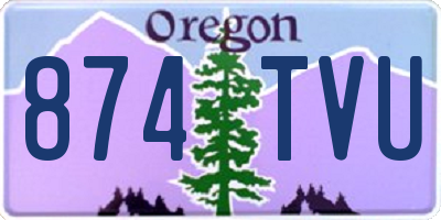 OR license plate 874TVU