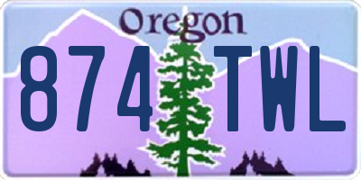 OR license plate 874TWL