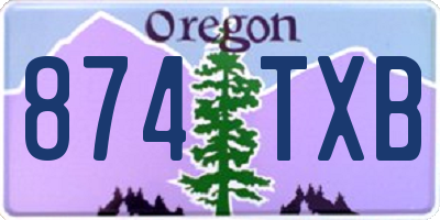 OR license plate 874TXB