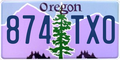 OR license plate 874TXO