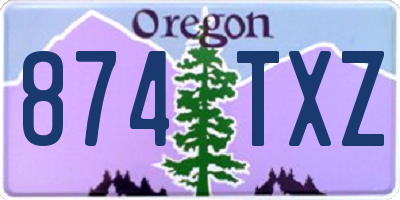 OR license plate 874TXZ