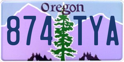 OR license plate 874TYA