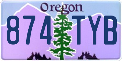 OR license plate 874TYB