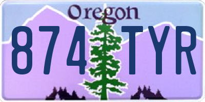 OR license plate 874TYR