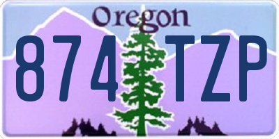 OR license plate 874TZP