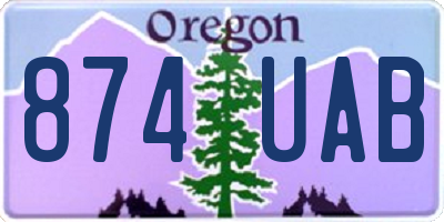 OR license plate 874UAB
