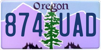 OR license plate 874UAD