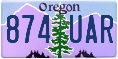 OR license plate 874UAR