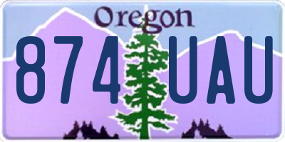 OR license plate 874UAU