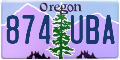 OR license plate 874UBA