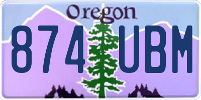 OR license plate 874UBM