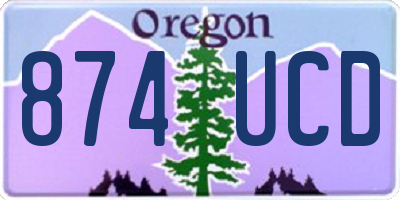OR license plate 874UCD