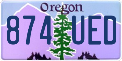 OR license plate 874UED