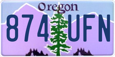OR license plate 874UFN