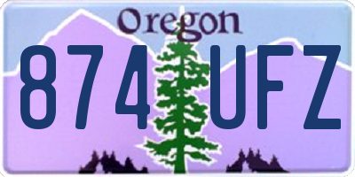 OR license plate 874UFZ
